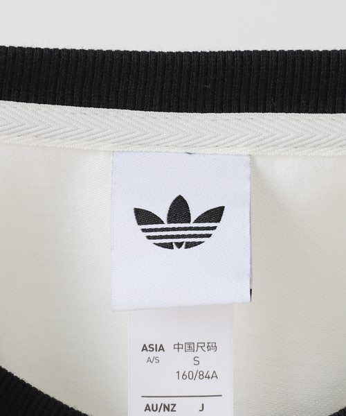 adidas Originals(アディダスオリジナルス)の「adidas / アディダス COTTON CALI TEE WITH SPONSOR(Tシャツ/カットソー・レディース・ブラック/アイボリー・MEDIUM)」の9枚目の写真