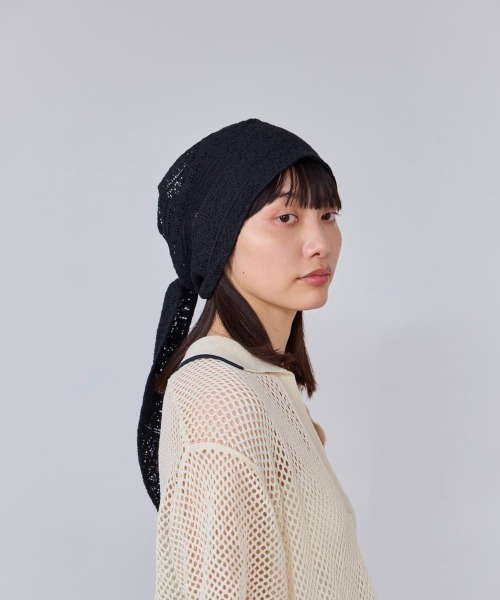 OVERRIDE(オーバーライド)の「OVERRIDE OGC LACE HEADSCARF SG / オーバーライド(ヘアバンド・レディース・ブラウン/ブラック/ライトブルー・57~59cm)」の2枚目の写真