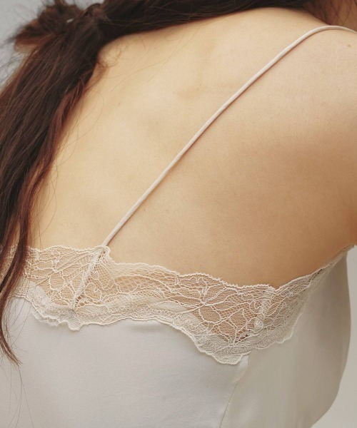 TODAYFUL(トゥデイフル)の「【TODAYFUL/トゥデイフル】Satin Lace Dress/サテンレースドレス(ワンピース・レディース・ブラック/アイボリー/ミント・38/36)」の12枚目の写真