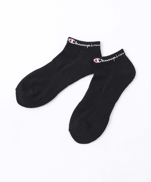 Champion(チャンピオン)の「【3足セット】Champion レディース メンズ スクリプトロゴ 消臭糸使用 足底パイル アーチサポート スニーカー丈 ソックス 92897504(ソックス/靴下・メンズ・ブラック/その他3/その他2・M/S/L)」の4枚目の写真