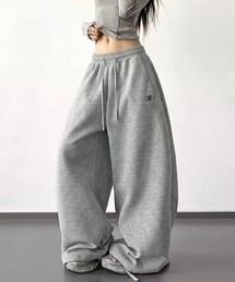 セットアップ可能】パッチワークデザインボタンスウェットパンツ