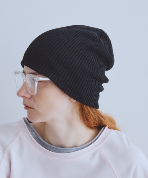 Auntie Rosa Holiday（アンティローザホリデー）の「コットンニットワッチ（ニットキャップ/ビーニー・レディース・ブラック/アイボリー/ベージュ/グレー・FREE）」の8枚目の写真