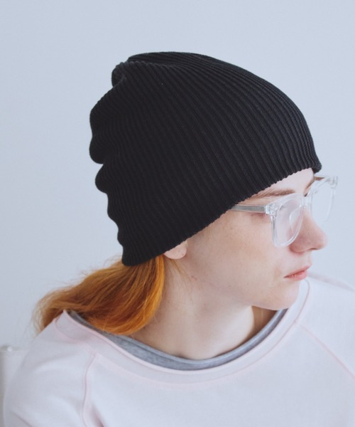 Auntie Rosa Holiday（アンティローザホリデー）の「コットンニットワッチ（ニットキャップ/ビーニー・レディース・ブラック/アイボリー/ベージュ/グレー・FREE）」の9枚目の写真