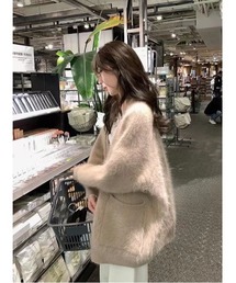 riruriru（リルリル）の「ニットカーディガン（カーディガン/ボレロ）」