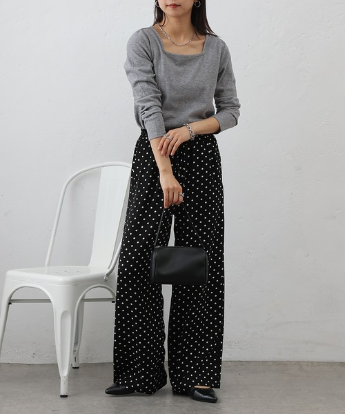COLONY 2139（コロニートゥーワンスリーナイン）の「ポルカドットイージーパンツ（その他パンツ・レディース・ブラック/ベージュ・FREE）」の7枚目の写真