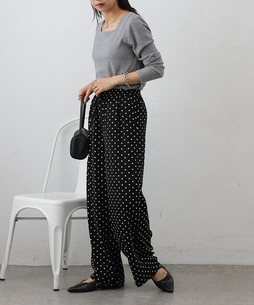 COLONY 2139（コロニートゥーワンスリーナイン）の「ポルカドットイージーパンツ（その他パンツ・レディース・ブラック/ベージュ・FREE）」の8枚目の写真