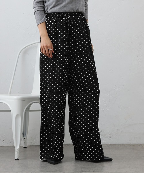 COLONY 2139（コロニートゥーワンスリーナイン）の「ポルカドットイージーパンツ（その他パンツ・レディース・ブラック/ベージュ・FREE）」の6枚目の写真