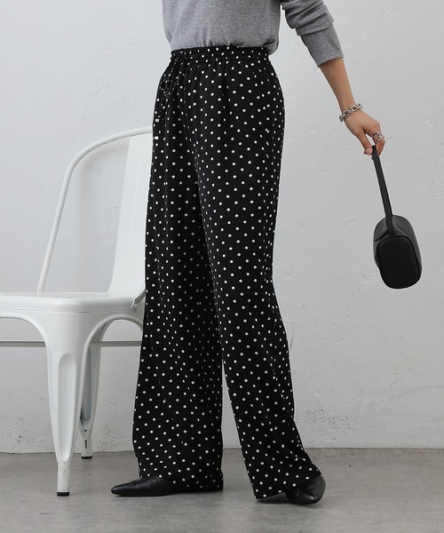 COLONY 2139（コロニートゥーワンスリーナイン）の「ポルカドットイージーパンツ（その他パンツ・レディース・ブラック/ベージュ・FREE）」の4枚目の写真