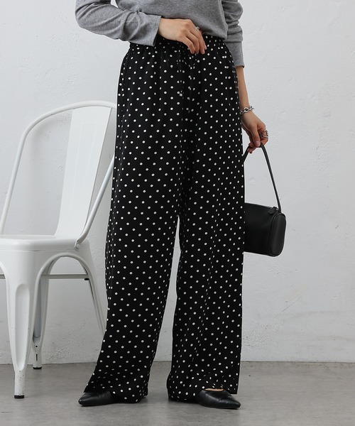 COLONY 2139（コロニートゥーワンスリーナイン）の「ポルカドットイージーパンツ（その他パンツ・レディース・ブラック/ベージュ・FREE）」の3枚目の写真