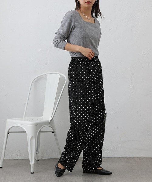 COLONY 2139（コロニートゥーワンスリーナイン）の「ポルカドットイージーパンツ（その他パンツ・レディース・ブラック/ベージュ・FREE）」の10枚目の写真