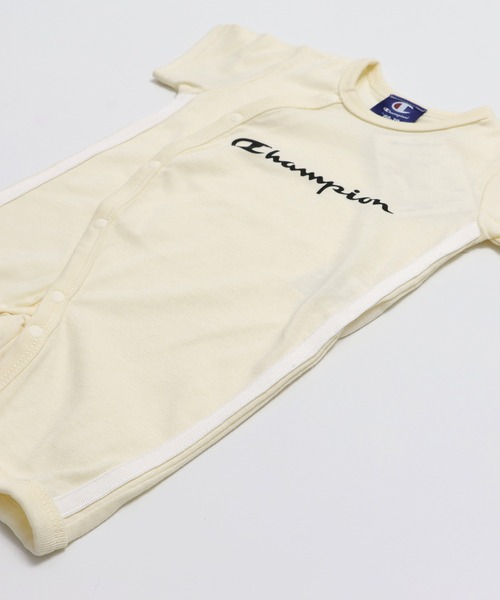 Champion（チャンピオン）の「〈チャンピオン〉脇ライン半袖ミニカバーオール（ロンパース・キッズ・ブルー/クリーム/ブラック・50-60cm/60-70cm）」の13枚目の写真
