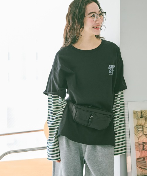 niko and...(ニコアンド)の「オリジナルスリムウエストバッグ(ボディバッグ/ウエストポーチ・レディース・ブラック/グレー/イエロー・0)」の4枚目の写真