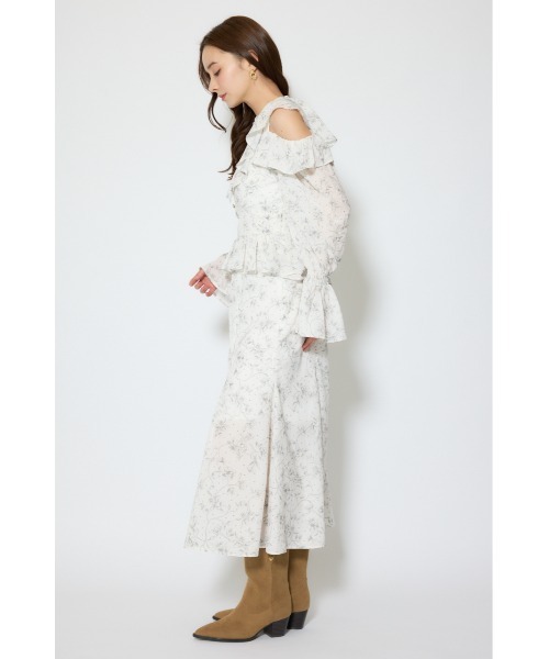 rienda(リエンダ)の「マーメイドフラワーワンピース 春服(ワンピース・レディース・ブルー系その他/ホワイト系その他・SMALL/MEDIUM)」の4枚目の写真