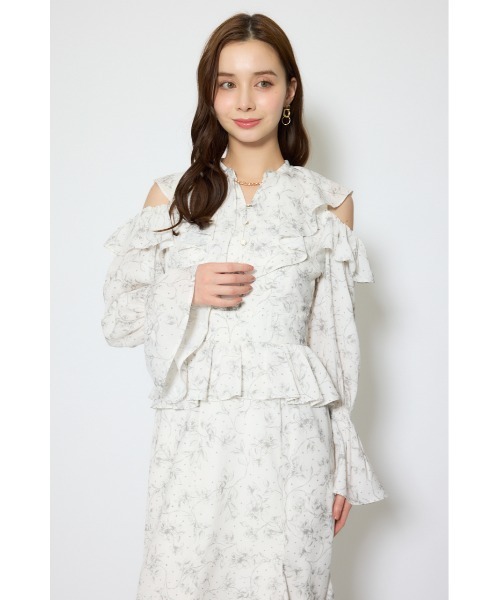 rienda(リエンダ)の「マーメイドフラワーワンピース 春服(ワンピース・レディース・ブルー系その他/ホワイト系その他・SMALL/MEDIUM)」の5枚目の写真