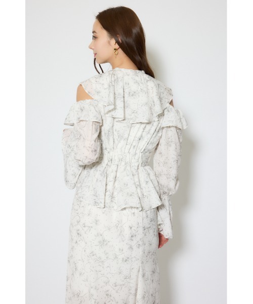 rienda(リエンダ)の「マーメイドフラワーワンピース 春服(ワンピース・レディース・ブルー系その他/ホワイト系その他・SMALL/MEDIUM)」の6枚目の写真