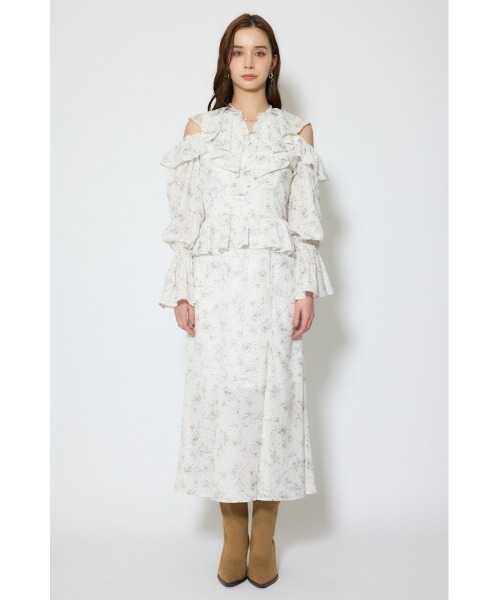 rienda(リエンダ)の「マーメイドフラワーワンピース 春服(ワンピース・レディース・ブルー系その他/ホワイト系その他・SMALL/MEDIUM)」の7枚目の写真
