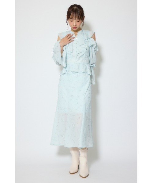 rienda(リエンダ)の「マーメイドフラワーワンピース 春服(ワンピース・レディース・ブルー系その他/ホワイト系その他・SMALL/MEDIUM)」の16枚目の写真