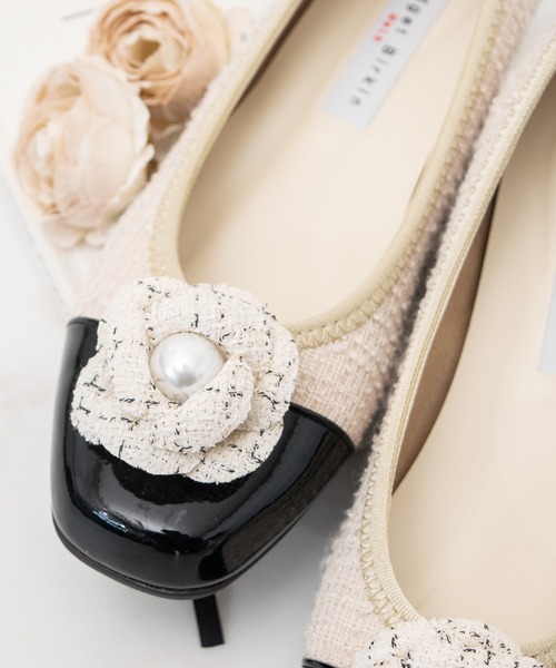 Bridget Birkin(ブリジットバーキン)の「【Bridget Birkin Walk】フラワーパールウォーキングパンプス(565247)(パンプス・レディース・ブラック/ベージュ・22.5/23/23.5/24/24.5)」の8枚目の写真