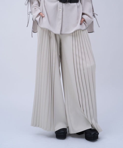 HARE（ハレ）の「サイドプリーツベルトパンツ(HARE)（スラックス・レディース・ホワイト/グレー/ブラック・FREE）」の13枚目の写真