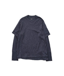 999HUMANITY（999ヒューマニティ）の「ダブルレイヤードロングスリーブTシャツ（ダークネイビー）（Tシャツ/カットソー）」