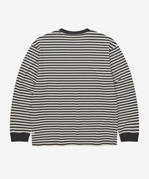 COVERNAT(カバーナット)の「BASIC STRIPE LONG SLEEVE(Tシャツ/カットソー・メンズ・ブラック/チャコールグレー/オレンジ・X-SMALL/SMALL/MEDIUM/LARGE/X-LARGE)」の5枚目の写真