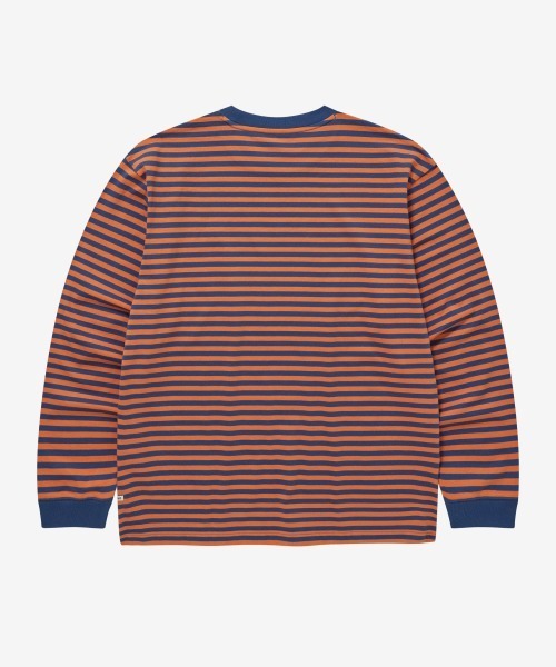 COVERNAT(カバーナット)の「BASIC STRIPE LONG SLEEVE(Tシャツ/カットソー・メンズ・ブラック/チャコールグレー/オレンジ・X-SMALL/SMALL/MEDIUM/LARGE/X-LARGE)」の9枚目の写真
