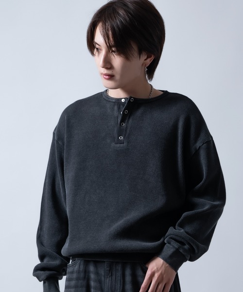 improves（インプローブス）の「ワッフル ヘンリーネック ロンT（Tシャツ/カットソー・メンズ・ブラック系/ブラック/ライトグレー・MEDIUM/LARGE）」の13枚目の写真