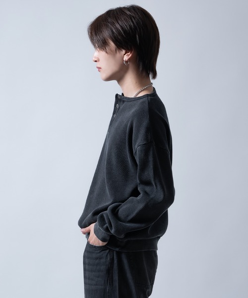 improves（インプローブス）の「ワッフル ヘンリーネック ロンT（Tシャツ/カットソー・メンズ・ブラック系/ブラック/ライトグレー・MEDIUM/LARGE）」の14枚目の写真