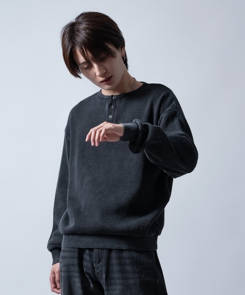 improves（インプローブス）の「ワッフル ヘンリーネック ロンT（Tシャツ/カットソー・メンズ・ブラック系/ブラック/ライトグレー・MEDIUM/LARGE）」の16枚目の写真