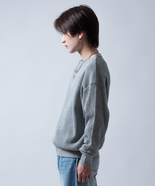 improves（インプローブス）の「ワッフル ヘンリーネック ロンT（Tシャツ/カットソー・メンズ・ブラック系/ブラック/ライトグレー・MEDIUM/LARGE）」の20枚目の写真