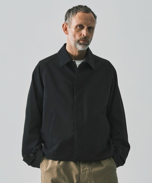 markaware(マーカウェア)の「【MARKAWARE】SERVICE JACKET(3/72アルゼンチンウールトロピカルサバイバルクロス / サービスジャケット)(ブルゾン・メンズ・ベージュ/ブラック・2/3)」の2枚目の写真