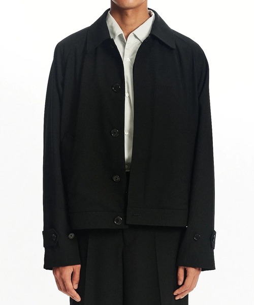 markaware(マーカウェア)の「【MARKAWARE】SERVICE JACKET(3/72アルゼンチンウールトロピカルサバイバルクロス / サービスジャケット)(ブルゾン・メンズ・ベージュ/ブラック・2/3)」の4枚目の写真