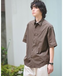 WONDER CLOTH オープンカラー 3ポケット 半袖シャツ -ストレッチ・接触