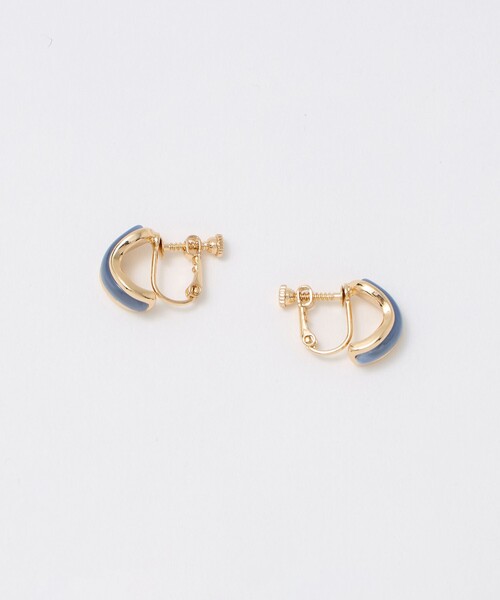 green label relaxing（グリーンレーベルリラクシング）の「メタルフレーム マーブル イヤリング（イヤリング・レディース・グレー系/コバルトブルー/オリーブ・FREE）」の7枚目の写真