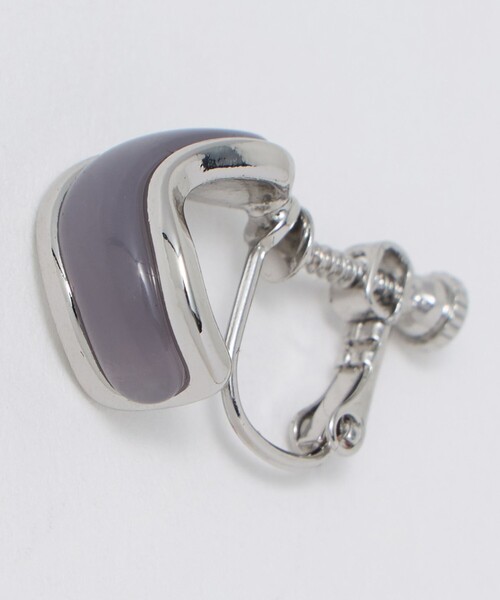 green label relaxing（グリーンレーベルリラクシング）の「メタルフレーム マーブル イヤリング（イヤリング・レディース・グレー系/コバルトブルー/オリーブ・FREE）」の13枚目の写真