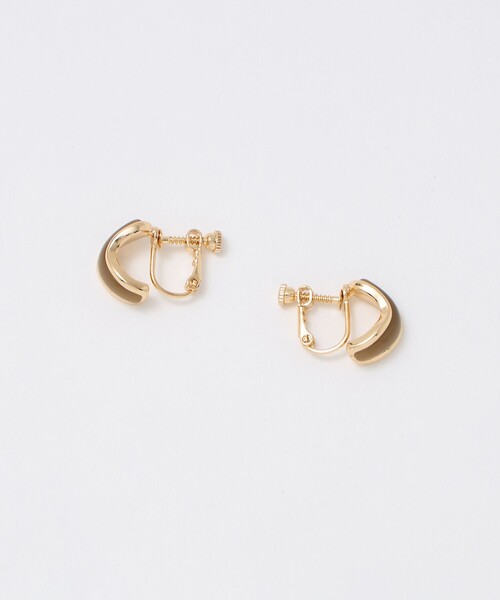 green label relaxing（グリーンレーベルリラクシング）の「メタルフレーム マーブル イヤリング（イヤリング・レディース・グレー系/コバルトブルー/オリーブ・FREE）」の14枚目の写真