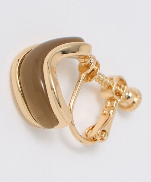 green label relaxing（グリーンレーベルリラクシング）の「メタルフレーム マーブル イヤリング（イヤリング・レディース・グレー系/コバルトブルー/オリーブ・FREE）」の15枚目の写真