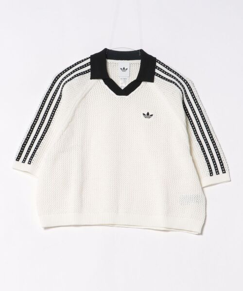 adidas アディダス W KNIT CROCHET SS POLO ショートスリーブ KC6490