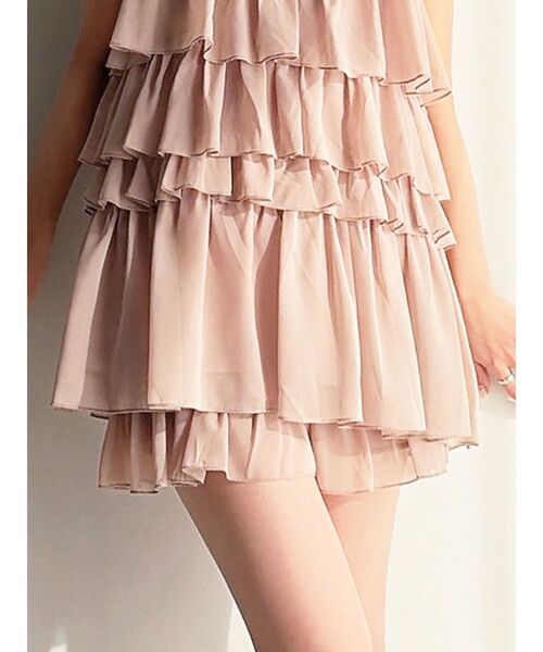 RESEXXY（リゼクシー）の「フリルショートパンツ【セットアップ着用可能】（その他パンツ・レディース・ピンク/ブラック/アイボリー・FREE）」の3枚目の写真