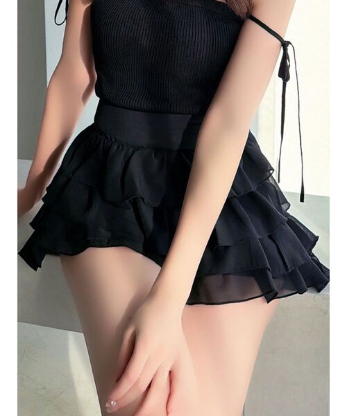 RESEXXY（リゼクシー）の「フリルショートパンツ【セットアップ着用可能】（その他パンツ・レディース・ピンク/ブラック/アイボリー・FREE）」の2枚目の写真