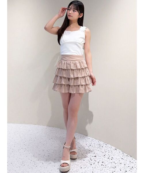 RESEXXY（リゼクシー）の「フリルショートパンツ【セットアップ着用可能】（その他パンツ・レディース・ピンク/ブラック/アイボリー・FREE）」の18枚目の写真