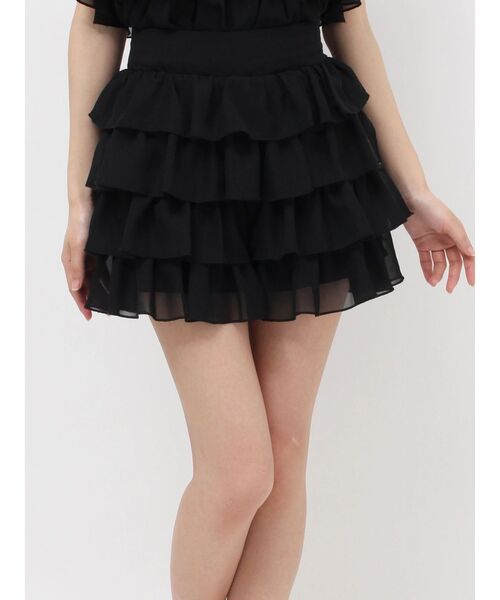 RESEXXY（リゼクシー）の「フリルショートパンツ【セットアップ着用可能】（その他パンツ・レディース・ピンク/ブラック/アイボリー・FREE）」の5枚目の写真