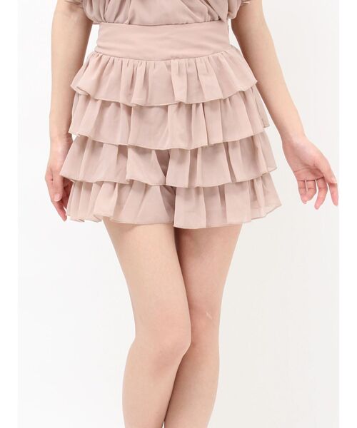 RESEXXY（リゼクシー）の「フリルショートパンツ【セットアップ着用可能】（その他パンツ・レディース・ピンク/ブラック/アイボリー・FREE）」の4枚目の写真