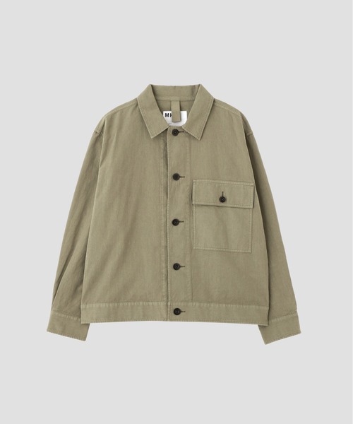 MHL.（エムエイチエル）の「BELGIAN LINEN COTTON PLAINWEAV（ブルゾン・メンズ・カーキ/ナチュラル・MEDIUM/LARGE）」の8枚目の写真