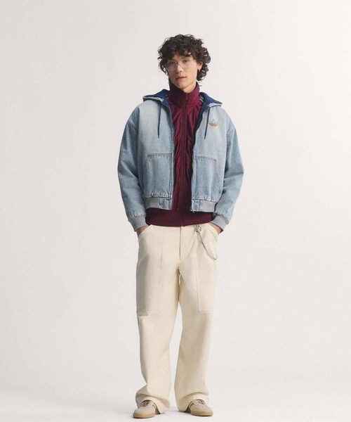 adidas（アディダス）の「デニム パデッド ジャケット / アディダスオリジナルス adidas Originals（デニムジャケット・メンズ・ブルー・LARGE/XX-SMALL/SMALL/X-SMALL/MEDIUM/X-LARGE/XX-LARGE/3XL）」の4枚目の写真