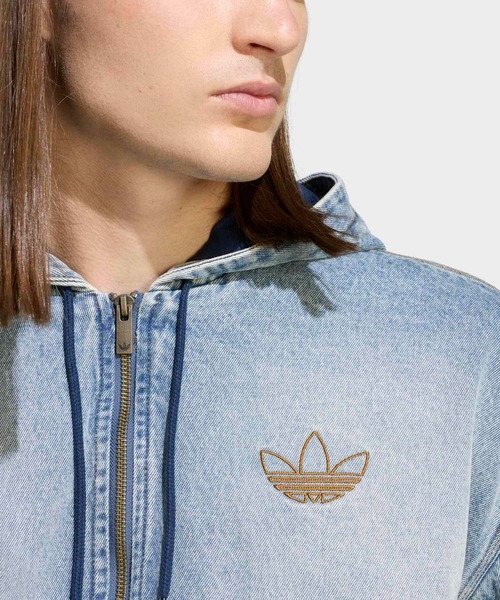 adidas（アディダス）の「デニム パデッド ジャケット / アディダスオリジナルス adidas Originals（デニムジャケット・メンズ・ブルー・LARGE/XX-SMALL/SMALL/X-SMALL/MEDIUM/X-LARGE/XX-LARGE/3XL）」の13枚目の写真