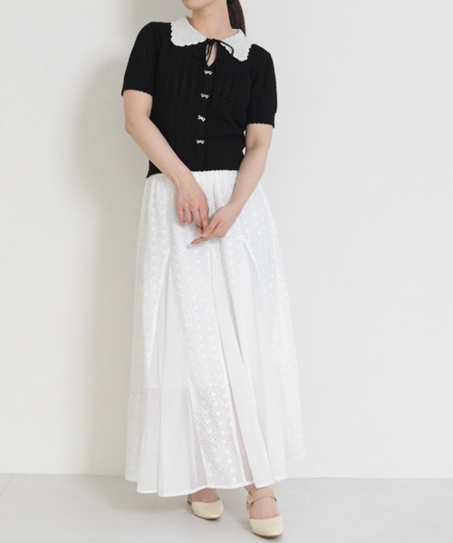 MISCH MASCH(ミッシュマッシュ)の「2026春夏新作 フラワージャガードシアーロングスカート(スカート・レディース・ホワイト・フリ-)」の13枚目の写真