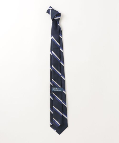 POLO RALPH LAUREN（ポロ ラルフ ローレン）の「ストライプド シルク ネクタイ（ネクタイ・メンズ・ブルー・ONE）」の4枚目の写真