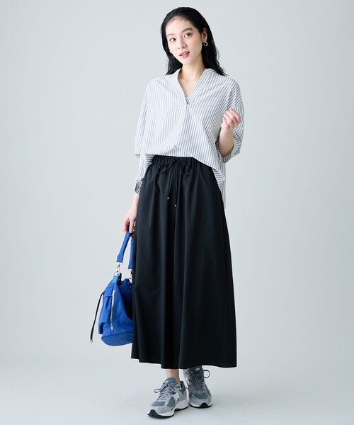 ANY(エニィ)の「楽映えガウチョパンツ(セットアップ着用可)(その他パンツ・レディース・ダークブラウン系/カーキ系/ブラック系1/ネイビー系・LARGE/MEDIUM)」の14枚目の写真