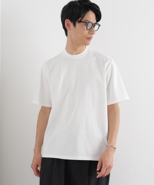 NANO universe(ナノユニバース)の「ジャケT(R) クルーネック 半袖(Tシャツ/カットソー・メンズ・サックスブルー/ブラック/ホワイト・L/M/S/XL)」の1枚目の写真